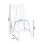 Set of 4 White Wooden Spindle Dining Chairs - Cami