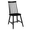 Set of 6 Black Wooden Spindle Dining Chairs - Cami