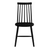 Set of 4 Black Wooden Spindle Dining Chairs - Cami