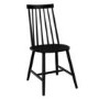Set of 4 Black Wooden Spindle Dining Chairs - Cami