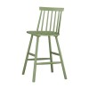 Set Of 2 Olive Green Wooden Kitchen Stools with Spindle Back - 66cm - Cami