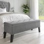 Blanket Box Seat in Grey Velvet - Cameron