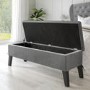 Blanket Box Seat in Grey Velvet - Cameron
