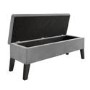Blanket Box Seat in Grey Velvet - Cameron