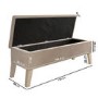 Blanket Box Seat in Beige Velvet - Cameron