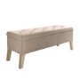 Blanket Box Seat in Beige Velvet - Cameron