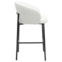 ALMOST PERFECT - White Boucle Upholstered Kitchen Stool - Cora