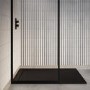 ONLY OPENED - 1000x800mm Rectangular Shower Tray – Slimline 30mm – Stone Resin – Anti-Slip – Black – Coast