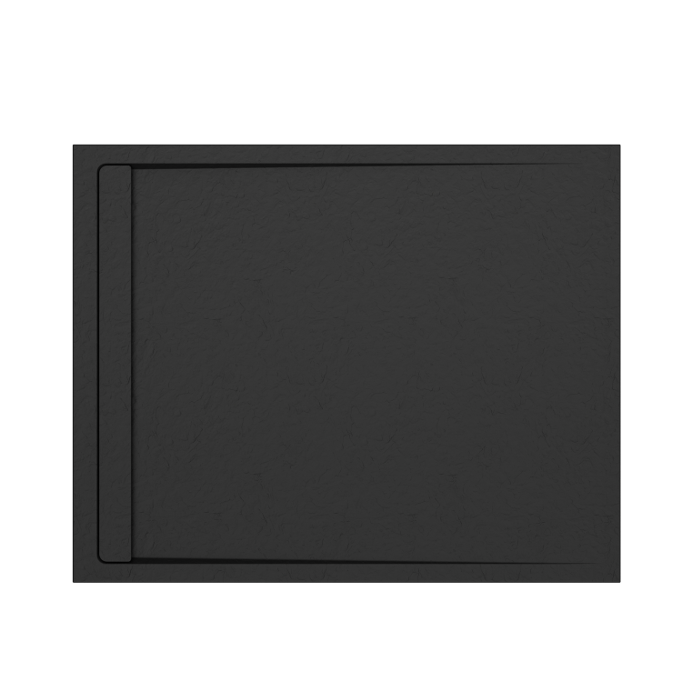 ONLY OPENED - 1000x800mm Rectangular Shower Tray – Slimline 30mm – Stone Resin – Anti-Slip – Black – Coast