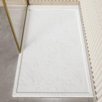 ALMOST PERFECT - 1000x900mm Rectangular Anti-Slip 30mm Slimline White Stone Resin Shower Tray – Coast