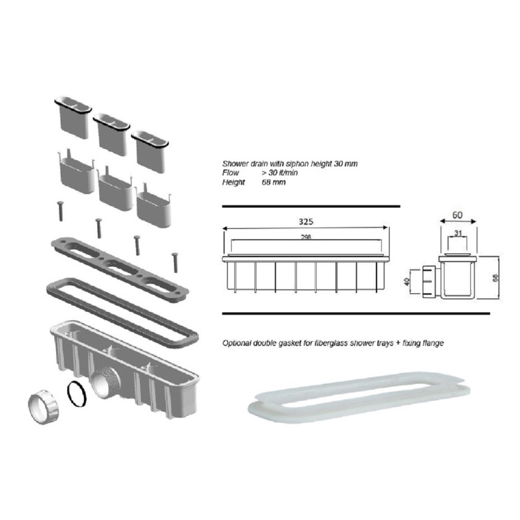 ALMOST PERFECT - 1000x900mm Rectangular Anti-Slip 30mm Slimline White Stone Resin Shower Tray – Coast