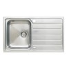 Stainless Steel 1 Bowl Sink &amp; Single Lever Chrome Tap Pack 