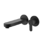 Black basin tap and wall mounted bath filler tap pack - Como