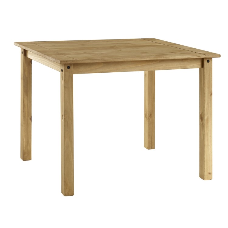 Small Square Dining Table with 4 Dining Chairs in Solid Pine - Corona