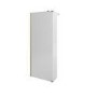 800mm Brushed Brass Shower Screen for Wet Room & Walk In Shower with 300mm Hinged Flipper Panel - Corvus