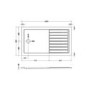 1400x900mm Brushed Brass Walk In Shower Screen Enclosure with 300mm Hinged Flipper Panel and Shower Tray - Corvus