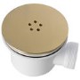 1400x900mm Brushed Brass Walk In Shower Screen Enclosure with 300mm Hinged Flipper Panel and Shower Tray - Corvus
