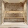 2300mm Brushed Brass Double Shower Screen for Wet Room & Walk In Shower – Corvus