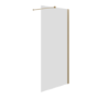 2500mm Brushed Brass Double Shower Screen for Wet Room & Walk In Shower – Corvus