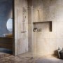 700mm Nickel Shower Screen + 300mm Flipper Panel - Corvus