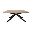 Oak Dining Table Set with 2 Beige Faux Leather Chairs &amp; 1 Bench - Seats 4 - Carson