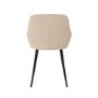 Oak Dining Table Set with 4 Beige Fabric Chairs - Seats 4 - Carson