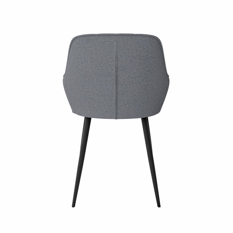 Oak Dining Table Set with 4 Grey Fabric Chairs - Seats 4 - Carson