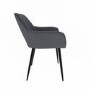 Oak Dining Table Set with 4 Grey Fabric Chairs - Seats 4 - Carson