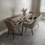 Large Beige Faux Leather Dining Bench with Back  -  127cm  -  Seats 2  -  Logan