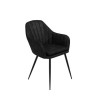 Oak Extendable Dining Table Set with 4 Black Faux Leather Chairs - Carson