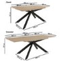 Extendable Oak Dining Table With 4 Black Faux Leather Cantilever Dining Chairs - Carson