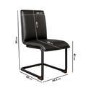 Extendable Oak Dining Table With 4 Black Faux Leather Cantilever Dining Chairs - Carson