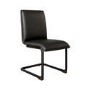 Extendable Oak Dining Table With 4 Black Faux Leather Cantilever Dining Chairs - Carson