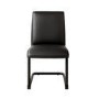 Extendable Oak Dining Table With 4 Black Faux Leather Cantilever Dining Chairs - Carson