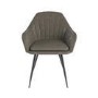 Black Oak Extendable Dining Table Set with 2 Dove Grey Faux Leather Chairs & 1 Bench - Seats 4 - Carson