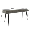 Black Oak Extendable Dining Table Set with 4 Dove Grey Faux Leather Chairs &amp; 1 Bench - Seats 6 - Carson