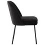 Large Rectangular Black Extendable Dining Table Set with 6 Black Fabric Chairs - Seats 6 - Carson