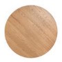 Round Oak Drop Leaf Dining Table Set with 2 Beige Upholstered Chairs - Seats 2 - Carson