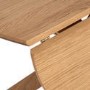 Round Oak Drop Leaf Dining Table Set with 2 Beige Upholstered Swivel Chairs - Seats 2 - Carson