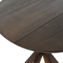 Small Walnut Drop Leaf Space Saving Round Extendable Dining Table - Seats 2 - 4 - Carson