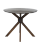 Small Walnut Drop Leaf Space Saving Round Extendable Dining Table - Seats 2 - 4 - Carson