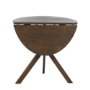 Small Walnut Drop Leaf Space Saving Round Extendable Dining Table - Seats 2 - 4 - Carson