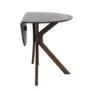 Small Walnut Drop Leaf Space Saving Round Extendable Dining Table - Seats 2 - 4 - Carson