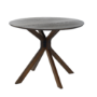 Small Walnut Drop Leaf Space Saving Round Extendable Dining Table - Seats 2 - 4 - Carson