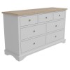 Darley Two Tone Wide Sideboard in Solid Oak and Light Grey