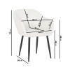 Glass Dining Table with 4 Cream Boucle Dining Chairs - Dax