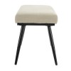 Glass Dining Table with 2 Beige Fabric Dining Chairs &amp; 1 Dining Bench - Seats 4 - Dax