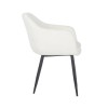 Glass Dining Table Set with 2 Cream Boucle Chairs &amp; 1 Bench - Seats 4 - Dax