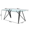 Glass Dining Table Set with 2 Cream Boucle Chairs &amp; 1 Bench - Seats 4 - Dax