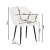 Glass Dining Table Set with 2 Cream Boucle Chairs &amp; 1 Bench - Seats 4 - Dax